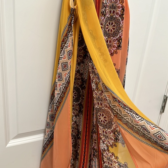 Versona printed flowy maxi dress with sheer overlay - Picture 9 of 13